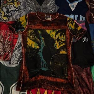 Jean paul gautier womens mesh grailed tee
